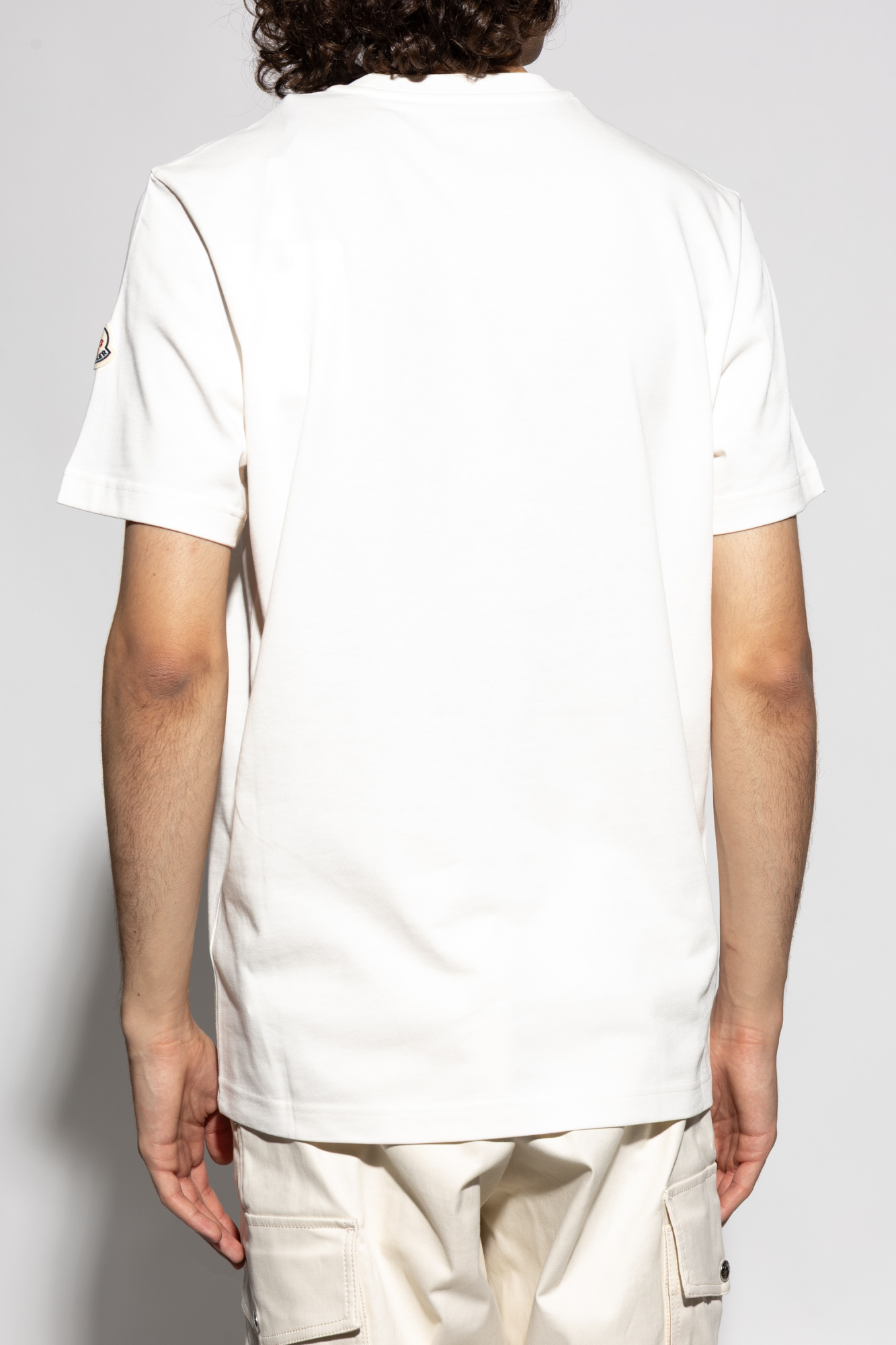 White T-shirt with patches Moncler - Vitkac GB